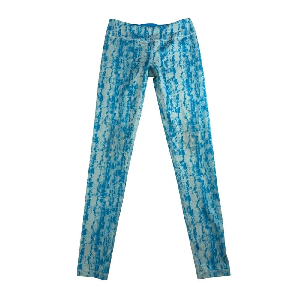 Ivivva Girl's Leggings Tie Dye Blue Sz 12